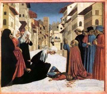 ドメニコ・ヴェネツィアーノ Painting - 聖ゼノビウスが奇跡のルネサンスを行う ドメニコ・ヴェネツィアーノ
